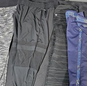 6 Pairs Of Fabletics Black and Blue Pants Collection